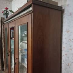 3 window showcase (sheesham wood)