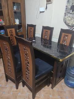 Elegant Dining Table with 6 chairs