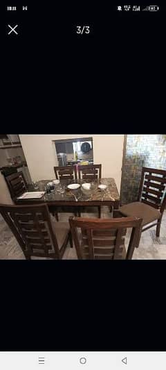 Dinning table with 6 chairs