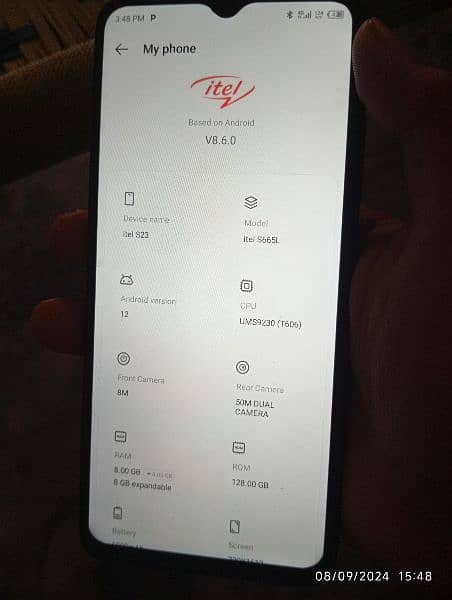 itel s23 8+8/128 with box all ok 7