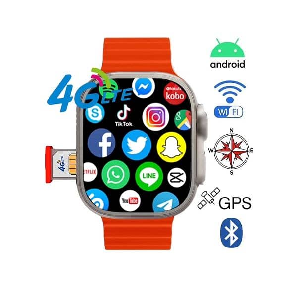 C92 Max Dual Camera 4G Smartwatch Android Fast Sim Supported Watch. 3