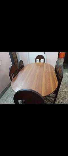 Dining table with 6 chairs