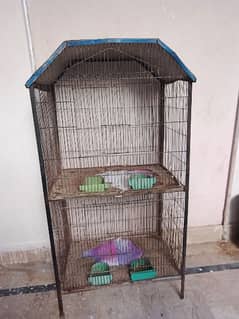 birds cage 2 floor 03352748992 iron made good condition