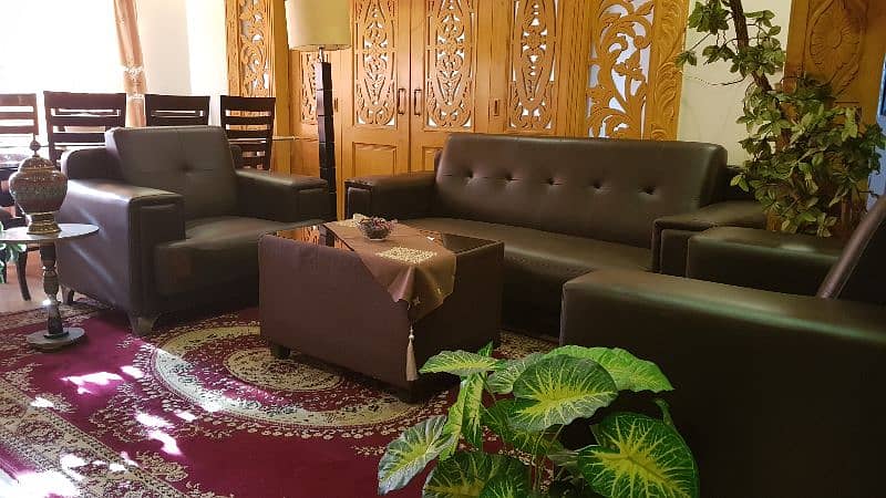 5 Seater Sofa Set Leather 4