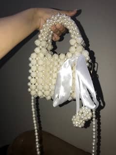 Handmade pearl bag