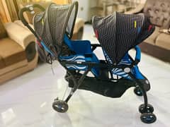 Twin baby stroller