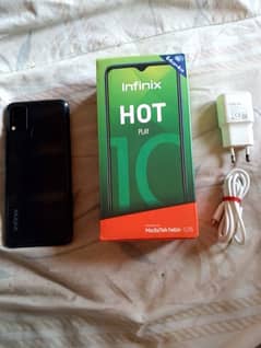 Infinix Hot 10 Play Complete Box & Charger