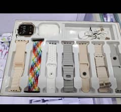 smart watch ultra with 7 straps and earpods pro