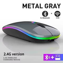 Wireless Mouse RGB Rechargeable Bluetooth Wireless Computer Mouse