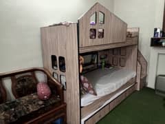 BUNK BED WITH 04 DRAWER STAIRS