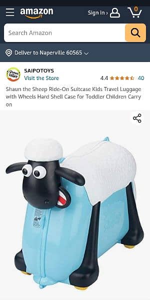 Shaun the Sheep ride-on suitcase and traveller 8