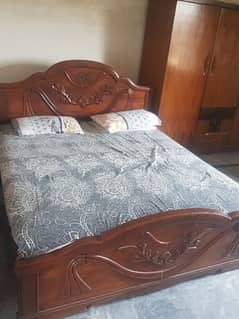 wooden bed