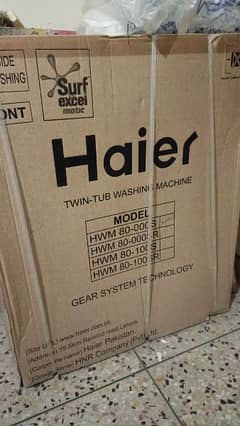 Haier hwm 80-000s Twin tub Washing Machine 0