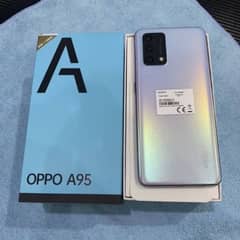 oppo A95 8 gb ram 128 memory display fingerprint with box and charger