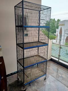 love bird iron cage 2.5/1.5/1.5 pinjra 4 portion tyre b lagay