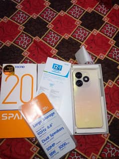 Tecno spark 20c 10%seld new mobile 7 month warranty