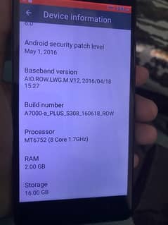 lenovo a7000 plus 2/16 0