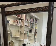 dressing table with attached mirror