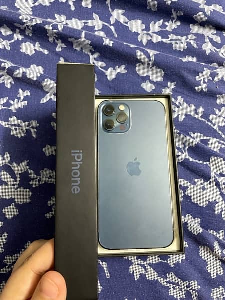 Iphone 12pro nonpta 128gb with box (blue signature color) 1