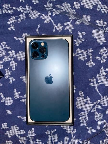 Iphone 12pro nonpta 128gb with box (blue signature color) 2