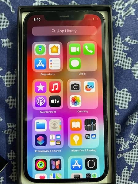 Iphone 12pro nonpta 128gb with box (blue signature color) 8