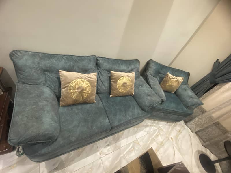 6 Seater Sofa Set Along With Coffee Table 2