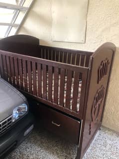 wooden baby cart