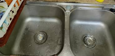 Handmade double bowl kitchen sink