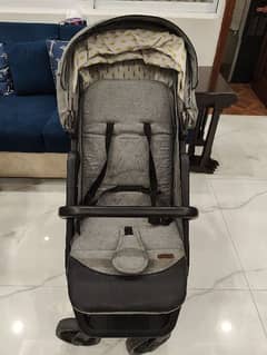 Tinnies baby stroller gray and black.