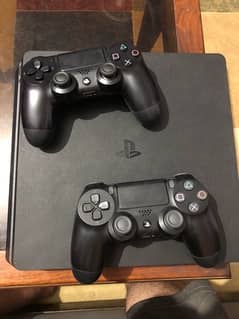 Play Station 4 (Slim) 1 TB with 2 controllers