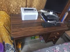 Wood table and chairman chair for urgent sale