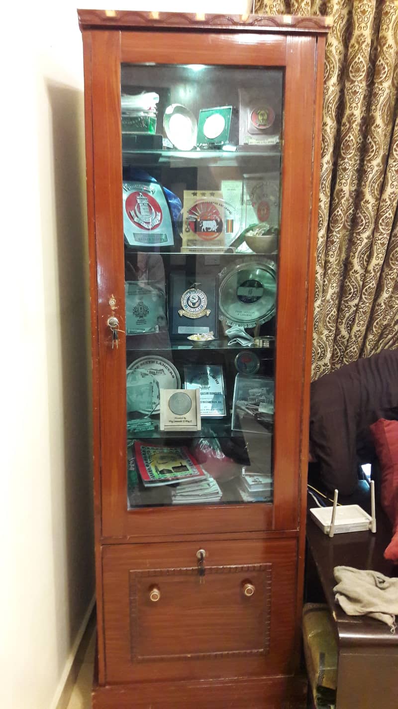 Wooden glass cabinet 0