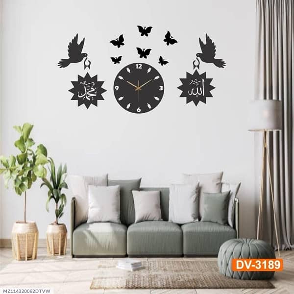 BIRD DESIGN WALL CLOCK SET 1