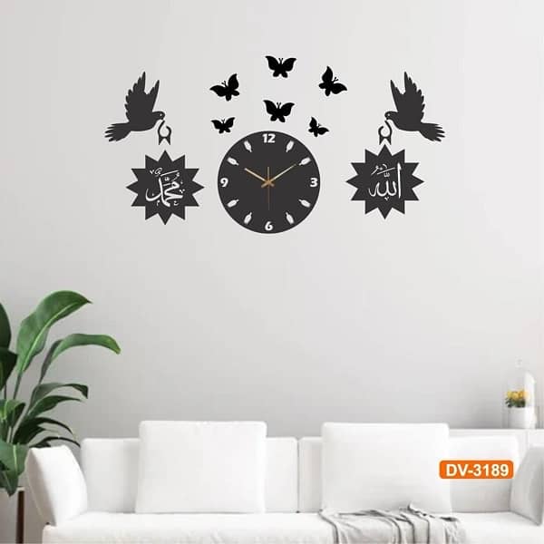 BIRD DESIGN WALL CLOCK SET 2