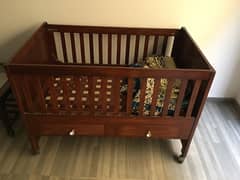 Baby cot bed wooden sheesham solid