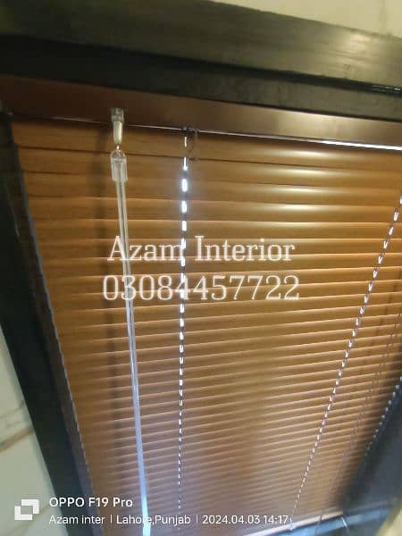 wooden floor glossy matt finish window blind 2