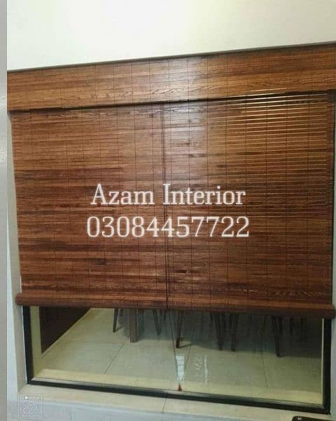 wooden floor glossy matt finish window blind 9