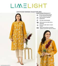 2 PCs Women Unstitched Dhanak Embroidered Suit