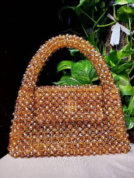 Hand made purse with pearls on very reasonable price 1