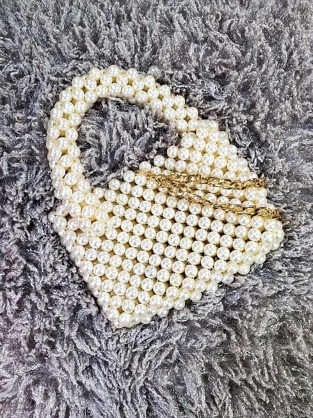 Hand made purse with pearls on very reasonable price 5