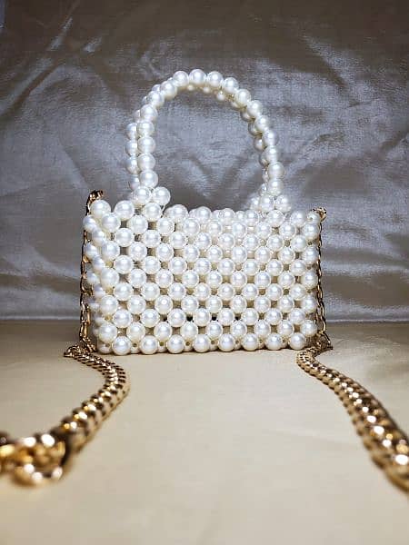 Hand made purse with pearls on very reasonable price 6