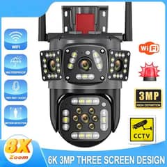 Speed-X Ptz Wifi Outdoor Security 3 Camera Lens, 3 Screen-V380