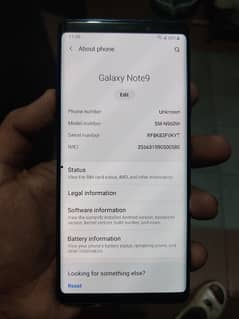 Samsung Galaxy note 9 Read Add 1st . .