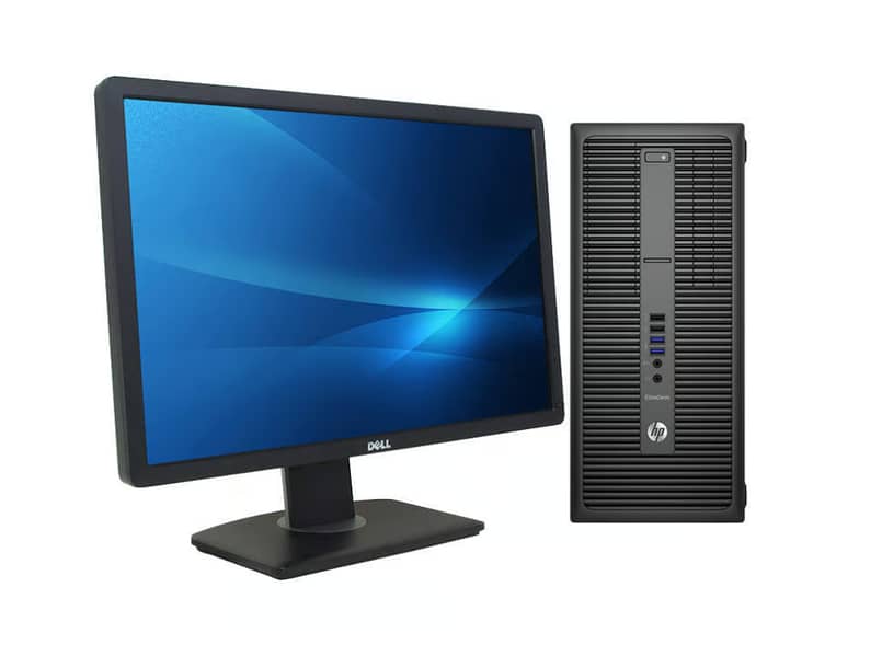 HP EliteDesk 800 G2 Tower PC 6th Gen + 22" HP LED Monitor | Complete 0