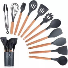 12 Pcs Silicone Cooking Utensils Kitchen Utensil Set | Heat Resistant