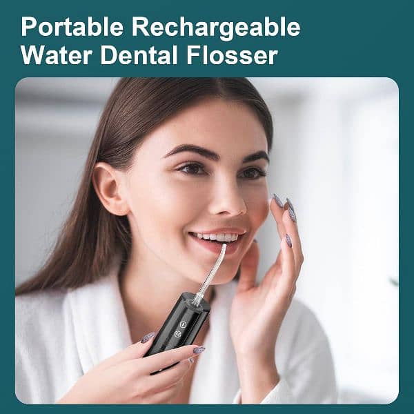 Amazon Branded Oral Irrigator USB Rechargeable Water Flosser Portable 6