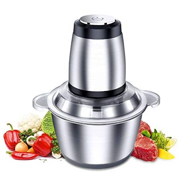 Electric Meat Grinder, 3l Multi Function Stainless Steel Food Grill 2