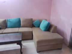 L shape 7 seater sofa and center Table