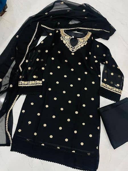 stitched embroided black suit 4