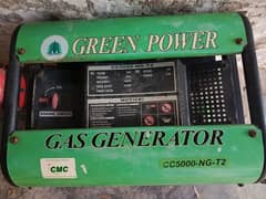 Green power 5kva h natural gas /petrol condition fair